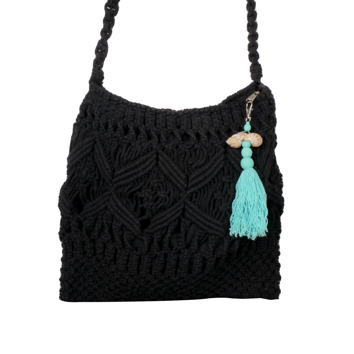 Porte-clé coquillage turquoise