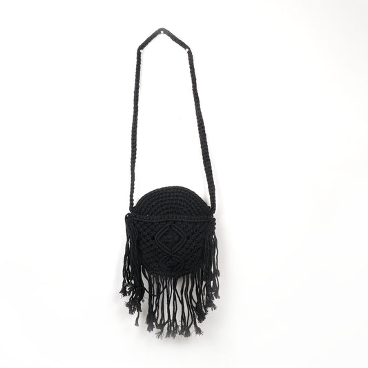 Sac rond en macramé