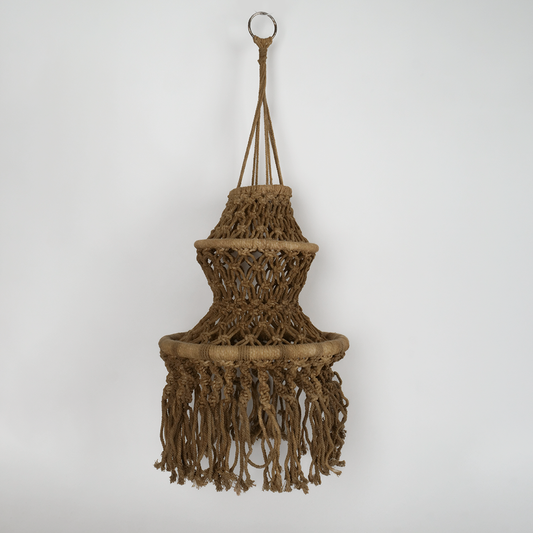 Suspension macramé trois arceaux marron