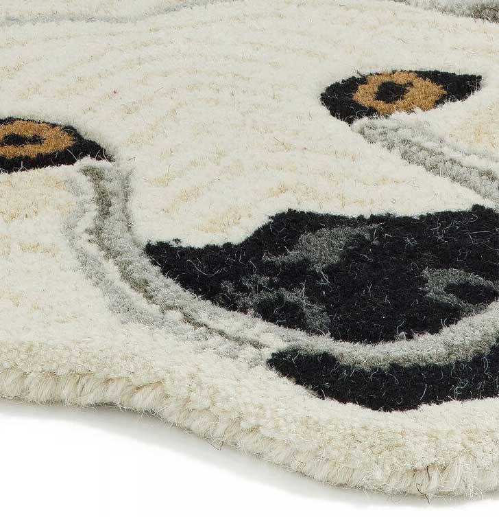 Tapis Doing GOODS ours blanc grand modèle