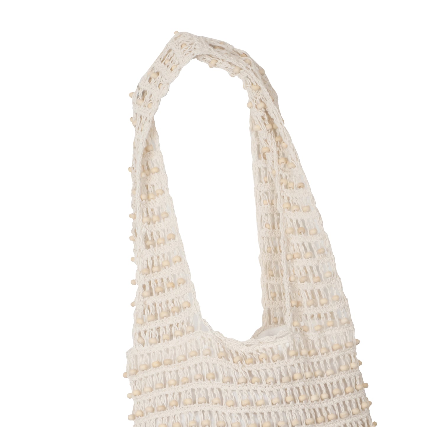 Sac filet perlé blanc