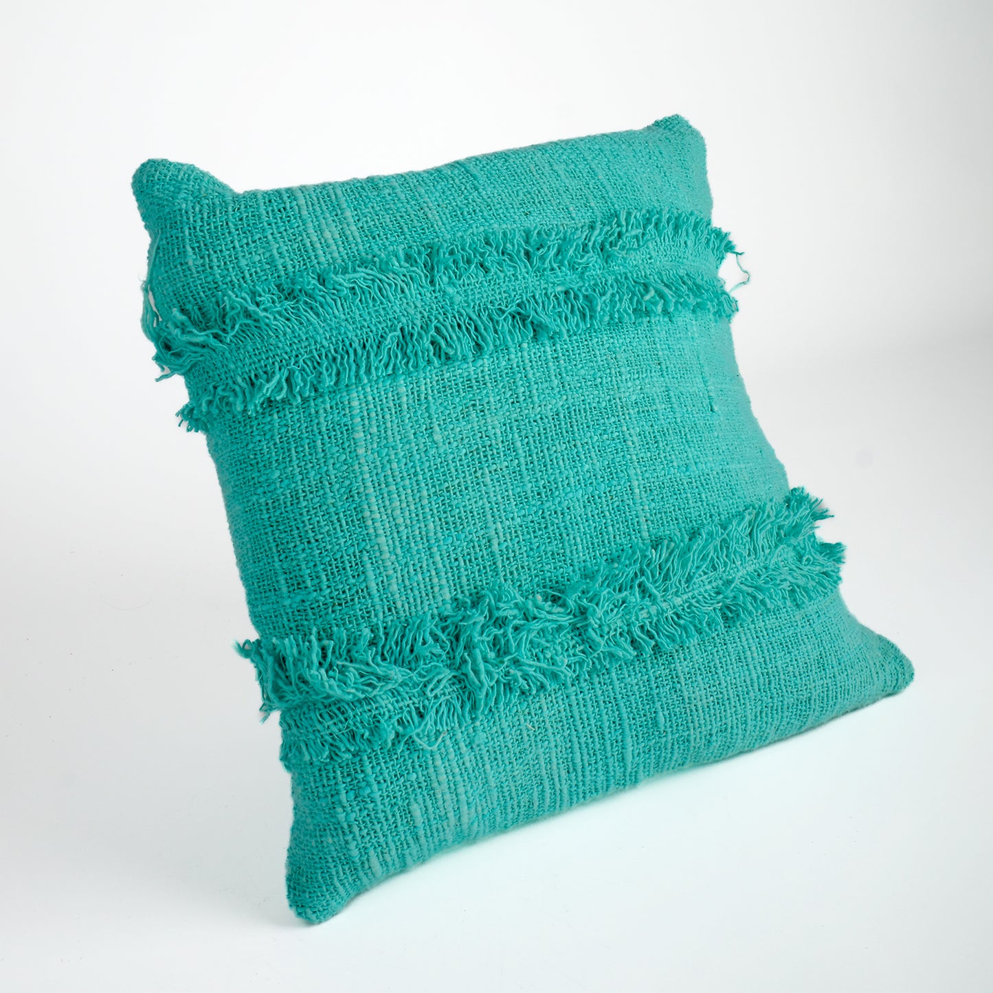 Housse de coussin turquoise