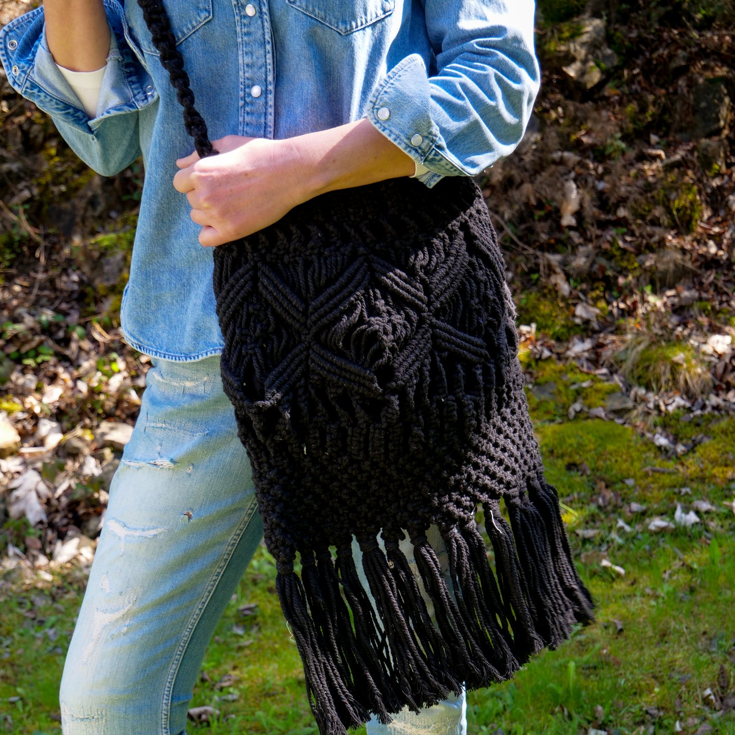 Sac bandoulière à franges