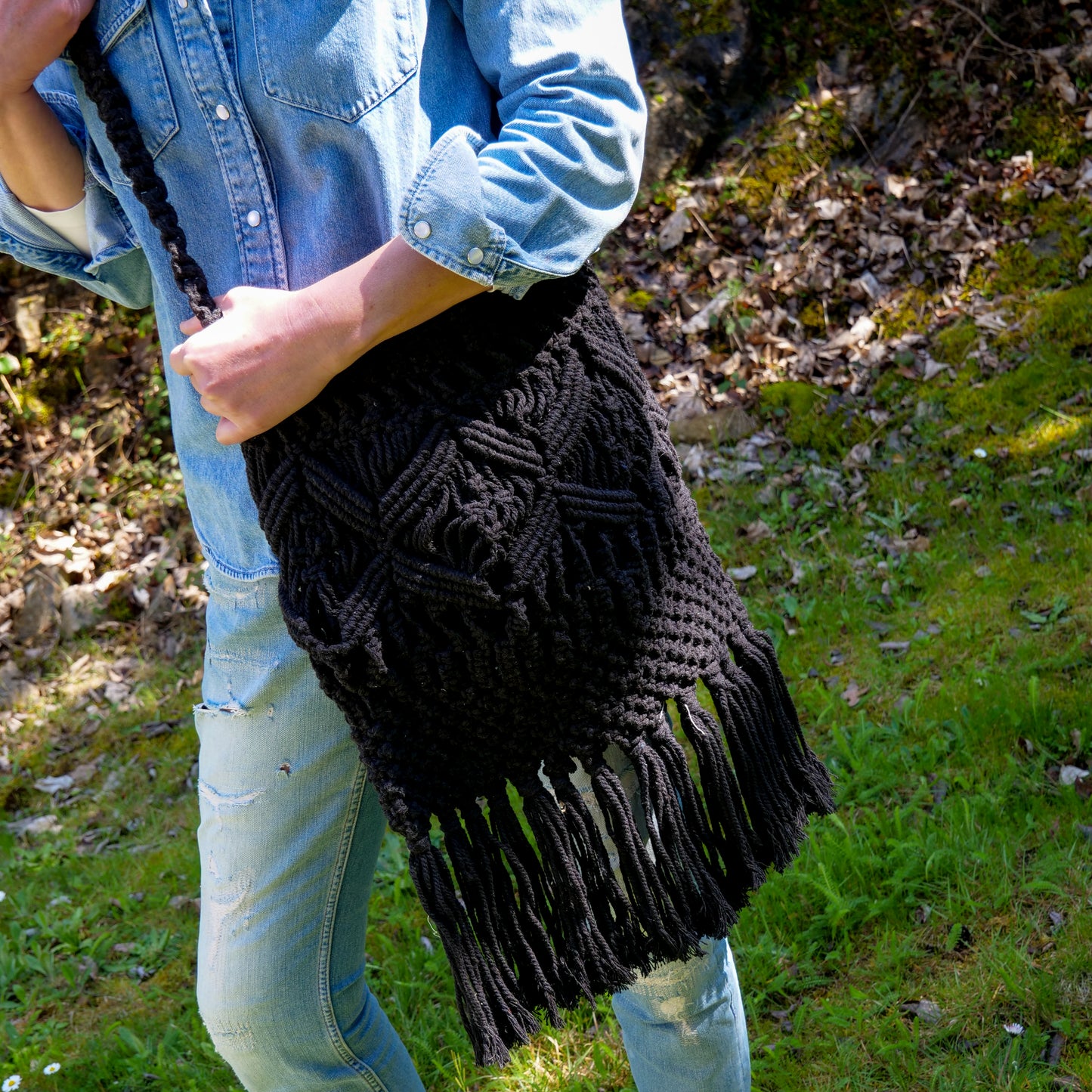 Sac bandoulière à franges